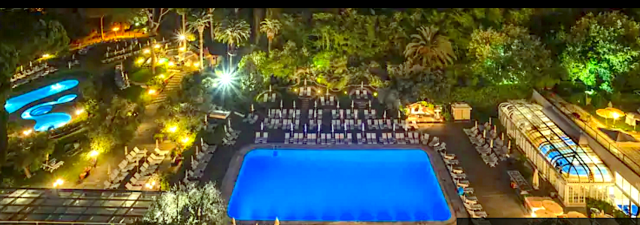 The pool at night