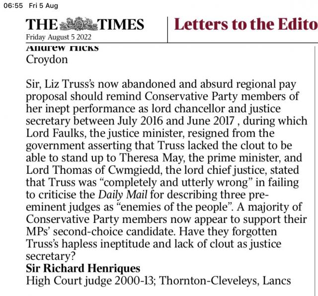 Henriques in today's TIMES