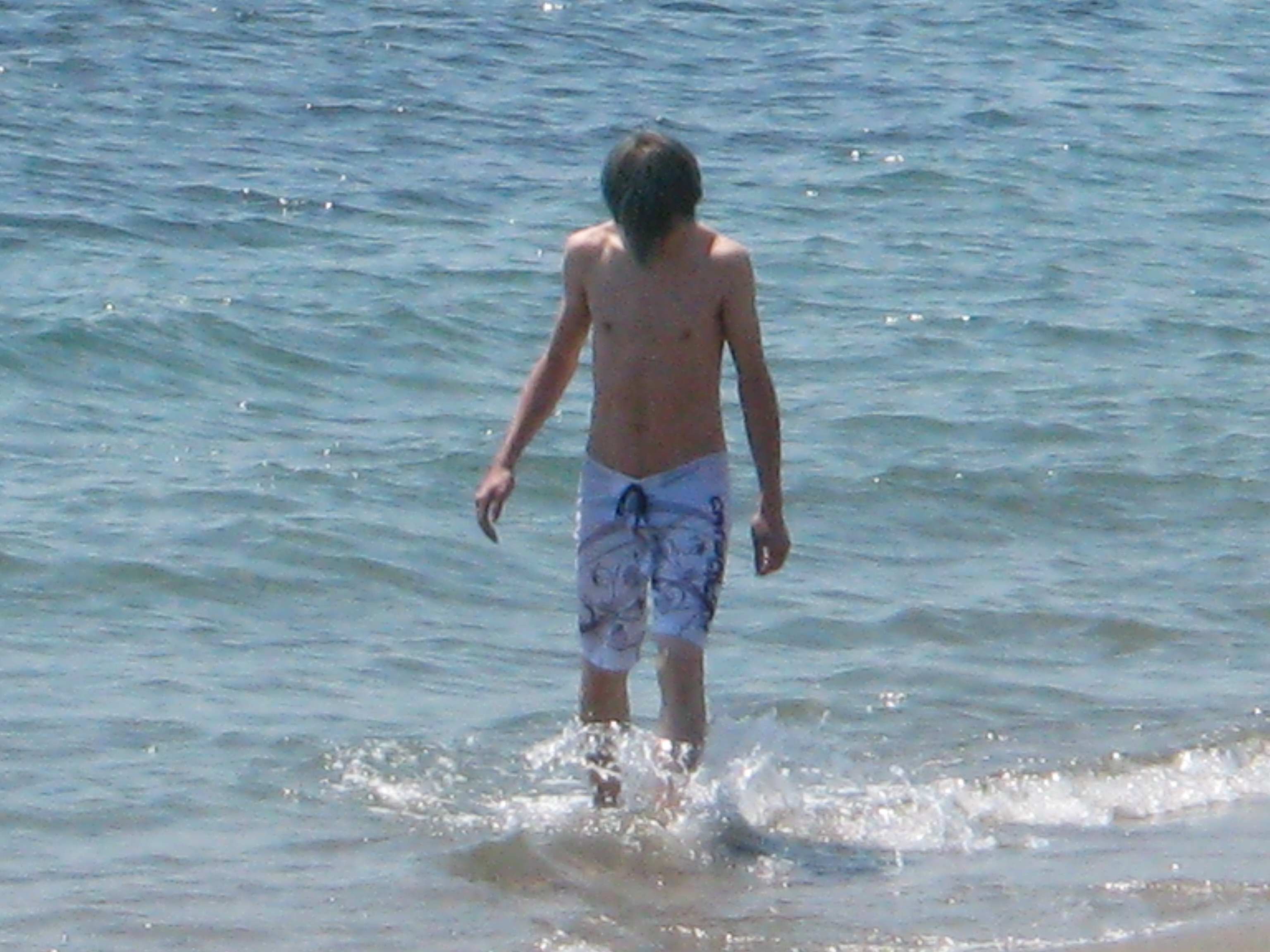 Tom in the sea at Ostia