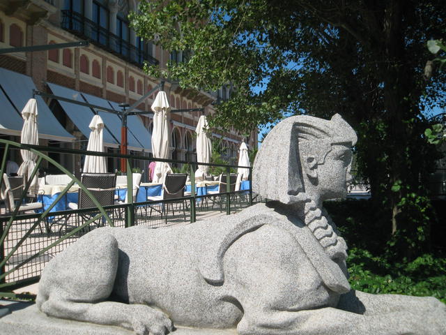 Guarded by stone lion
