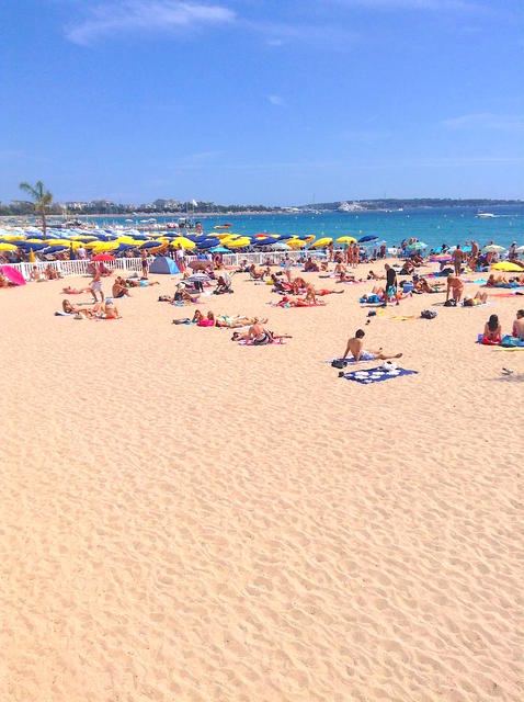 Cannes public beach