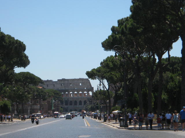 The road to the Colosseum