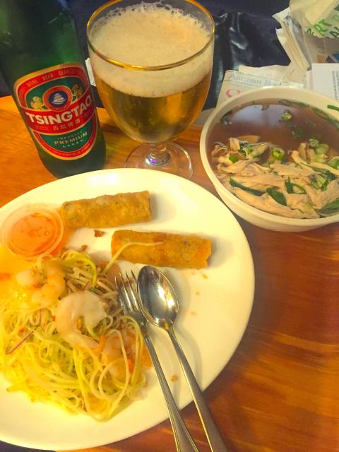 A Pho, Rolls and Prawn dinner